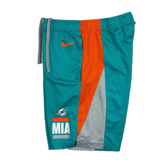 SH774 Men’s Nike NFL Team Apparel Miami Dolphins Performance Gym Shorts S - Picture 1 of 7